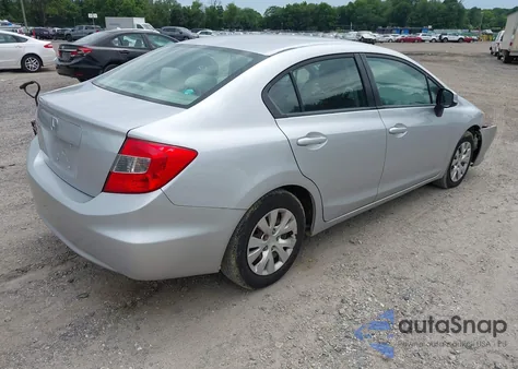 2012 Honda Civic Lx from USA, damaged, VIN 19XFB2F5XCE341825